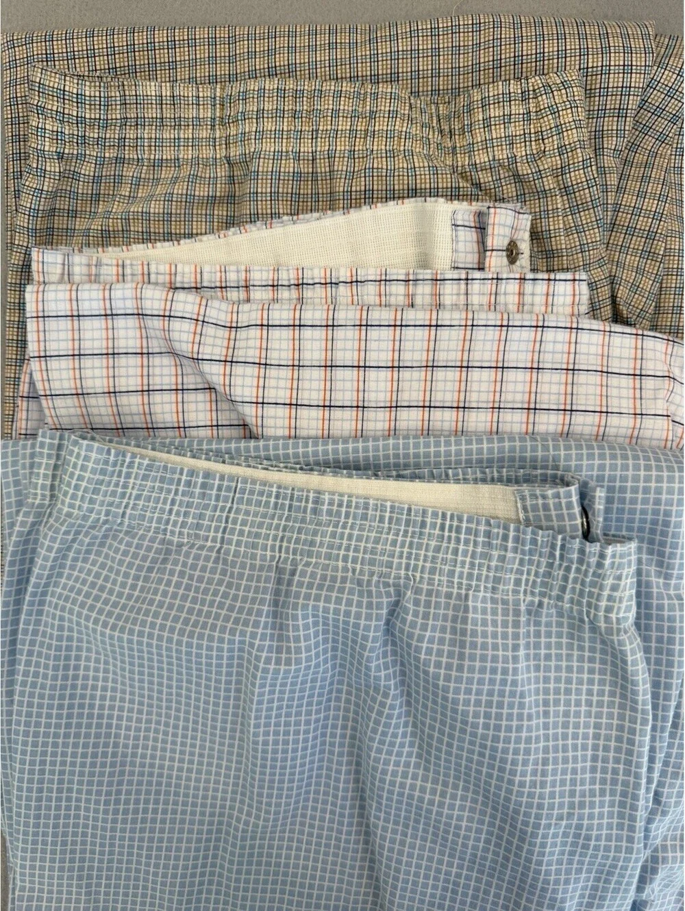 Vtg Hamptons Men’s Long Sleeve Pajamas Set Of 3 Sets Tops/Bottoms EUC
